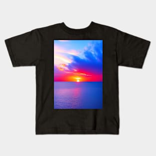 ARTISTIC CENTERPIECE OCEAN SUNSET Kids T-Shirt